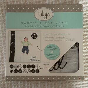 Baby's First Year Blanket & Cards Set - White and Black